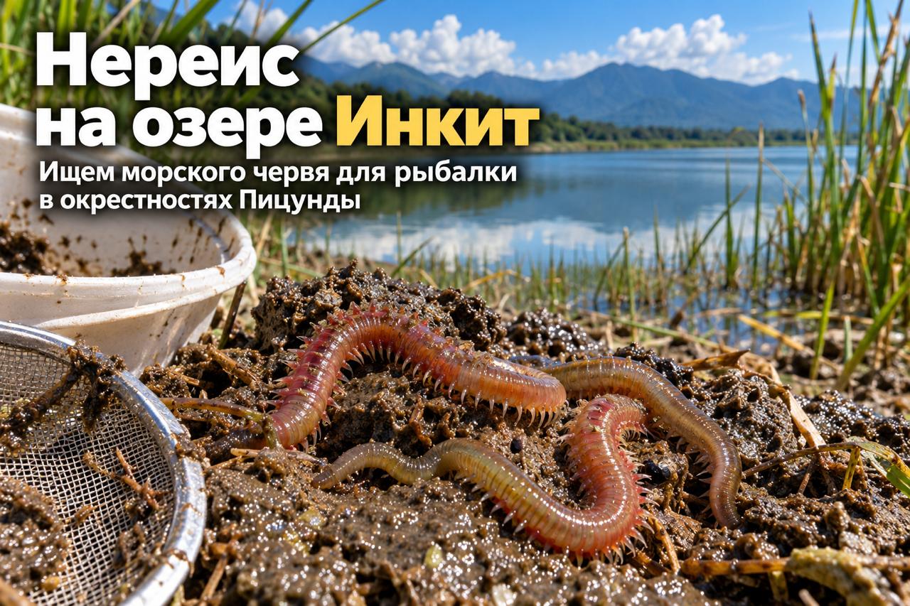Нереис на озере Инкит: ищем червя для рыбалки в окрестностях Пицунды