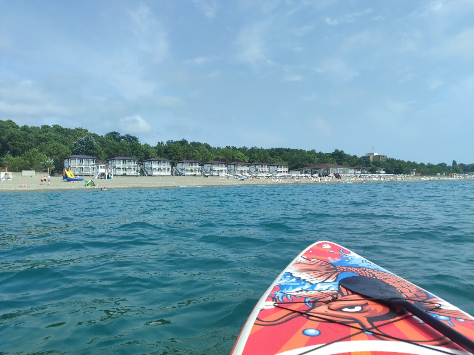 SUP на море у пляжа Цитрусового совхоза